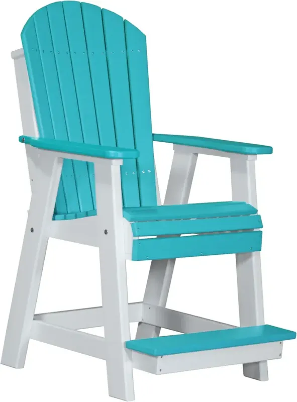 Amish Outdoors Aruba/White Balcony Adirondack Chair