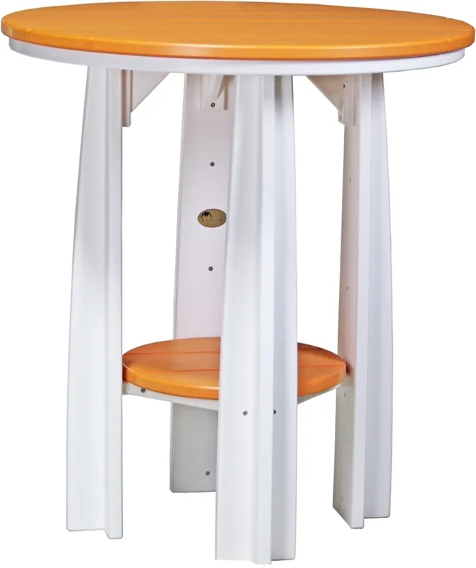 Amish Outdoors Tangerine/White Balcony Dining Table