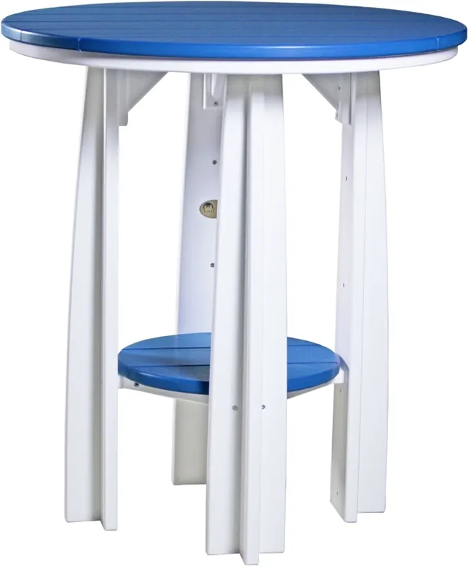 Amish Outdoors Blue/White Balcony Dining Table