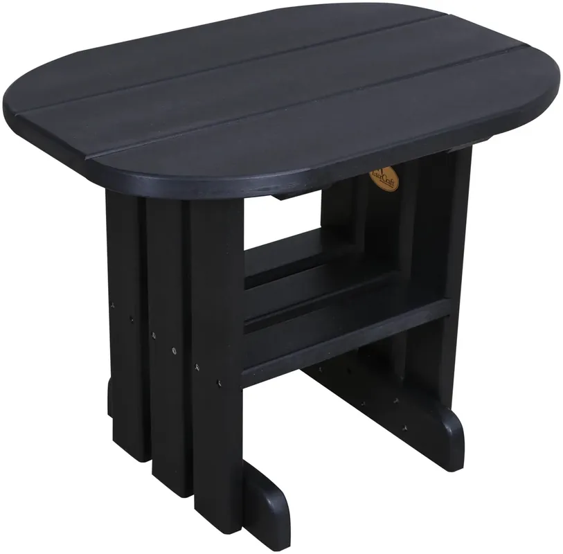 Amish Outdoors Deluxe Black Oval End Table