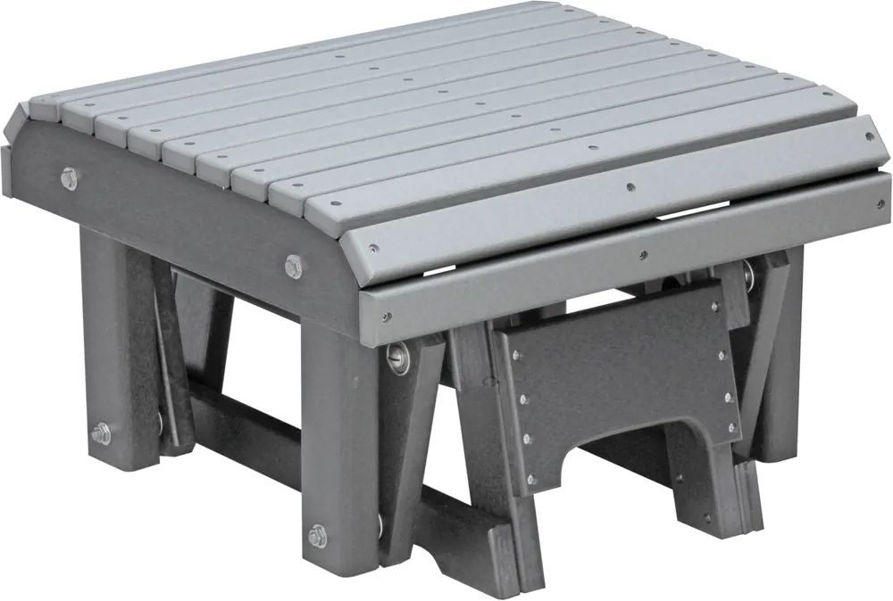 Amish Outdoors Classic Gray/Slate Adirondack Chair Gliding Footrest