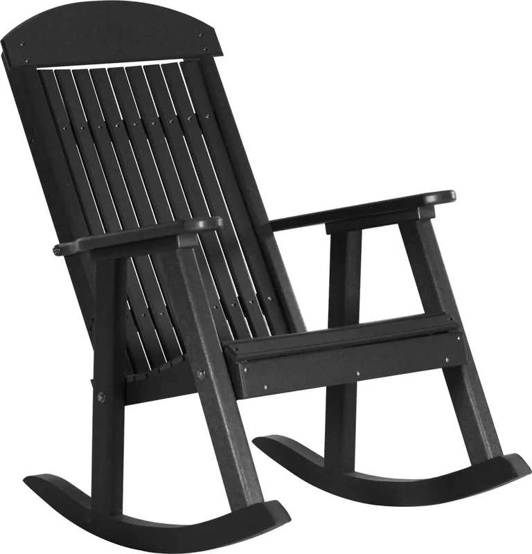 Amish Outdoors Black Porch Rocker