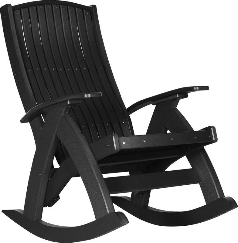 Amish Outdoors Black Comfort Rocker