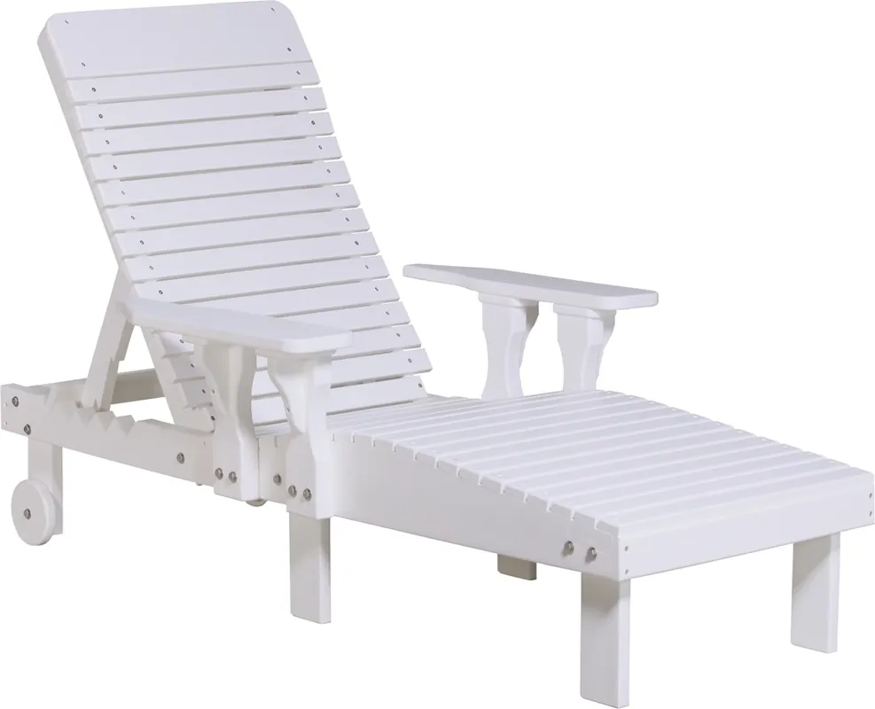 Amish Outdoors White Adirondack Lounge Chair