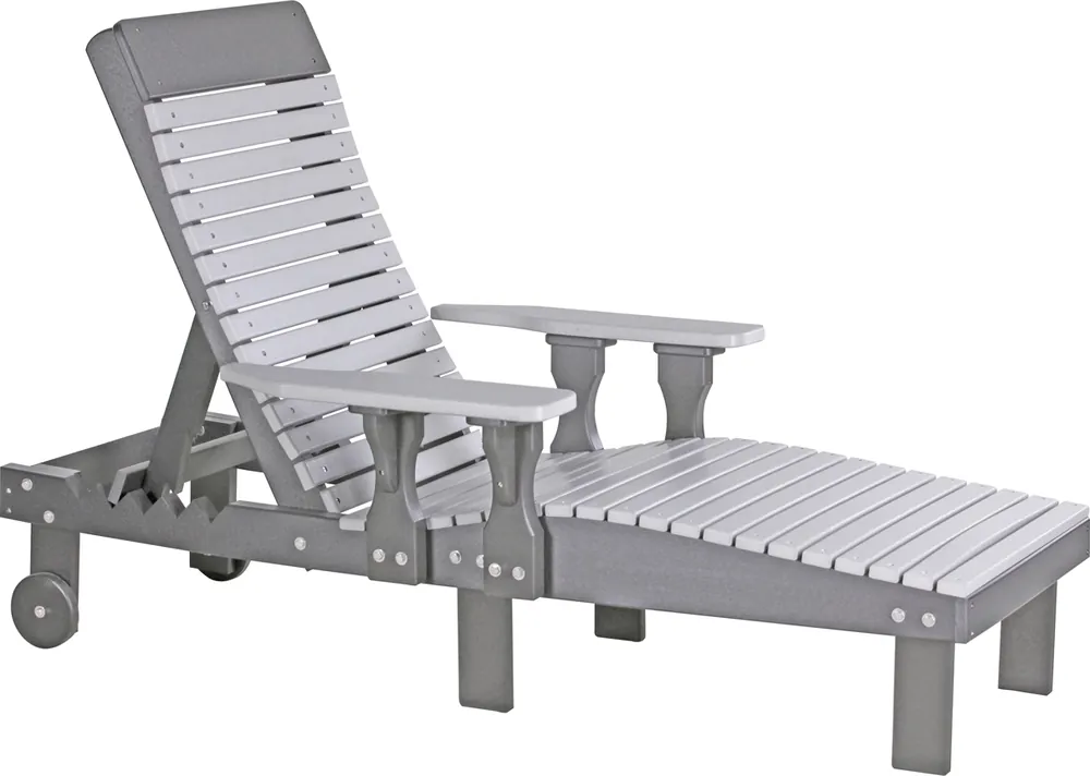 Amish Outdoors Gray/Slate Adirondack Lounge Chair