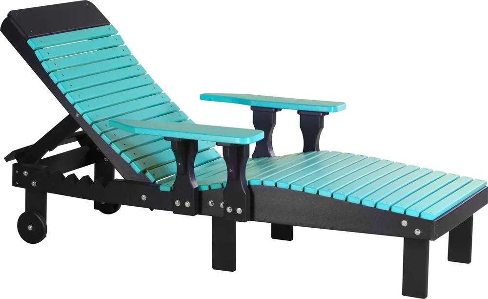 Amish Outdoors Aruba/Black Adirondack Lounge Chair