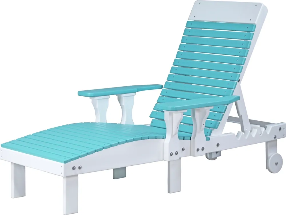 Amish Outdoors Aruba/White Adirondack Lounge Chair