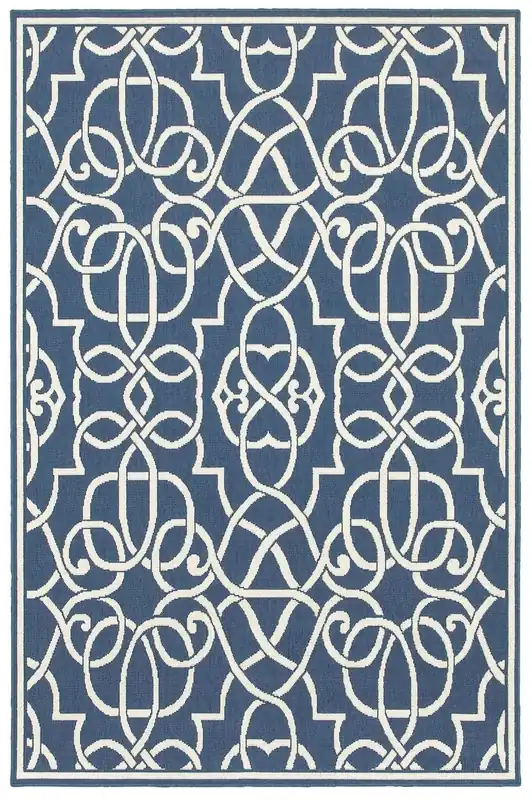Sphinx Meridian Outdoor Rug in Ocean Blue - 5.3 x 7.6