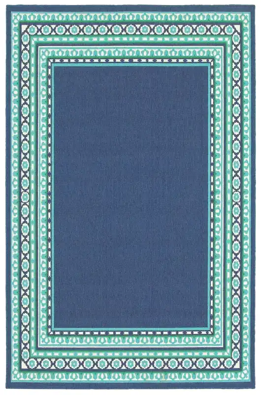 Sphinx Meridian Outdoor Rug in Teal - 5.3 x 7.6