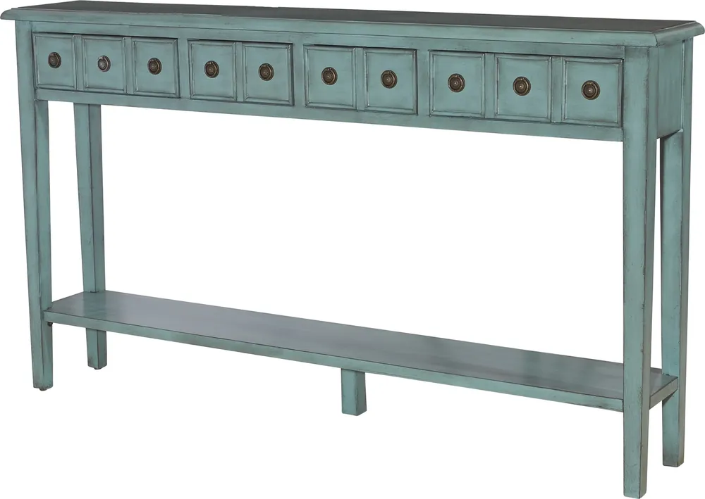 Powell Sadie Teal Console Table