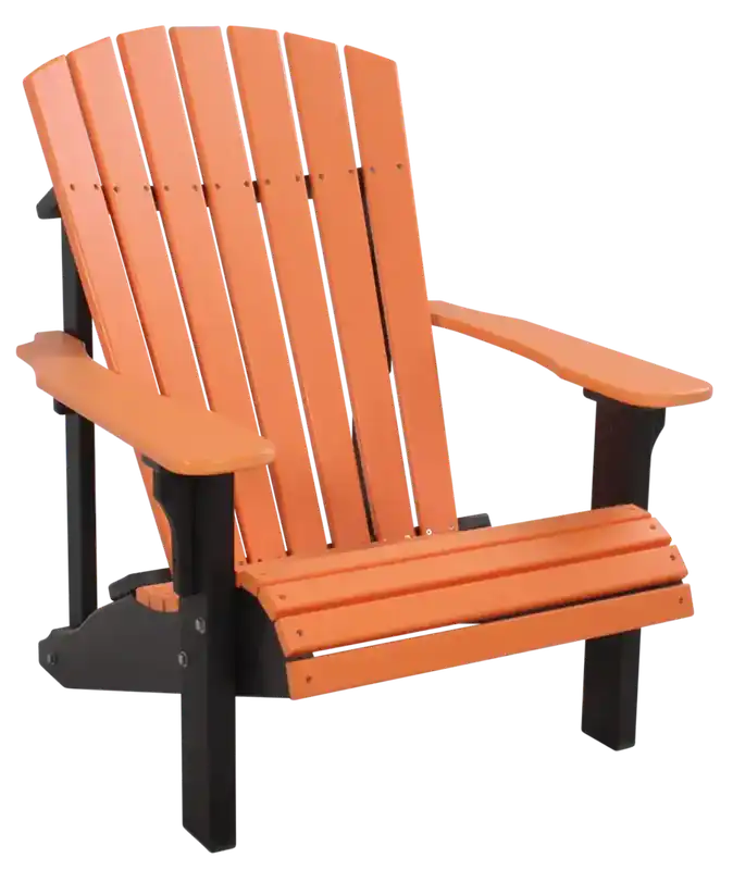 Amish Outdoors Deluxe Tangerine/Black Adirondack Chair