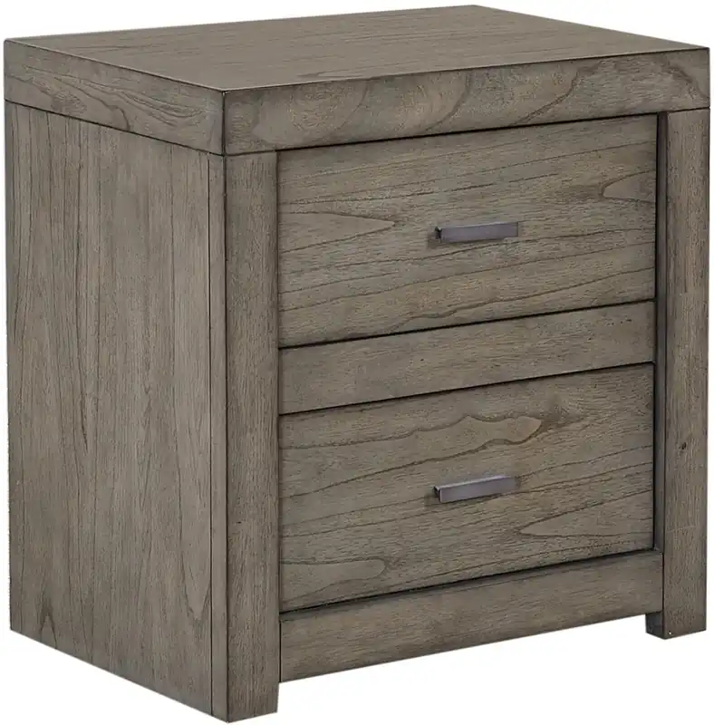 Aspen Modern Loft Gray Nightstand