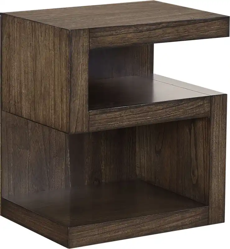 Aspen Modern Loft Brown Open Nightstand