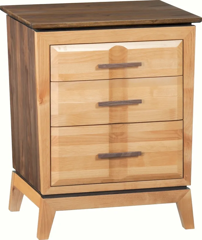 Whittier Wood Addison Nightstand with 3-drawer in Natural Duet