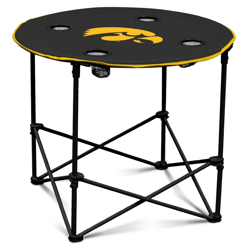 Logo Brands Iowa Hawkeyes Portable Round Table