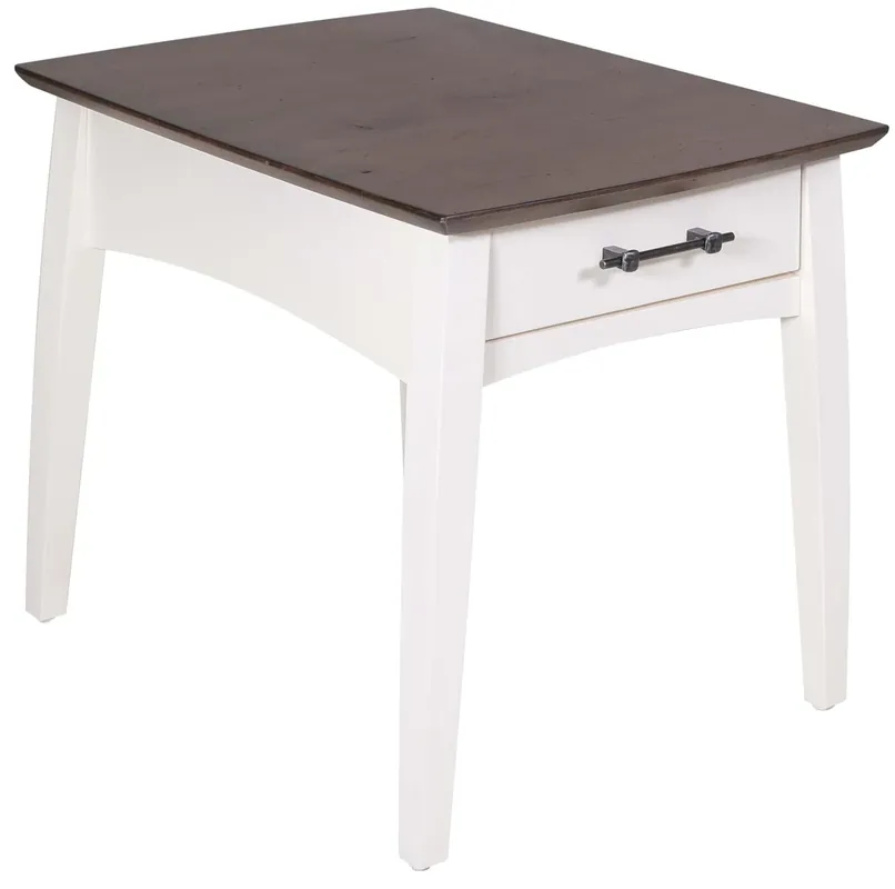 Oakwood Industries Dover End Table in Cherry Vista/Maple Cream