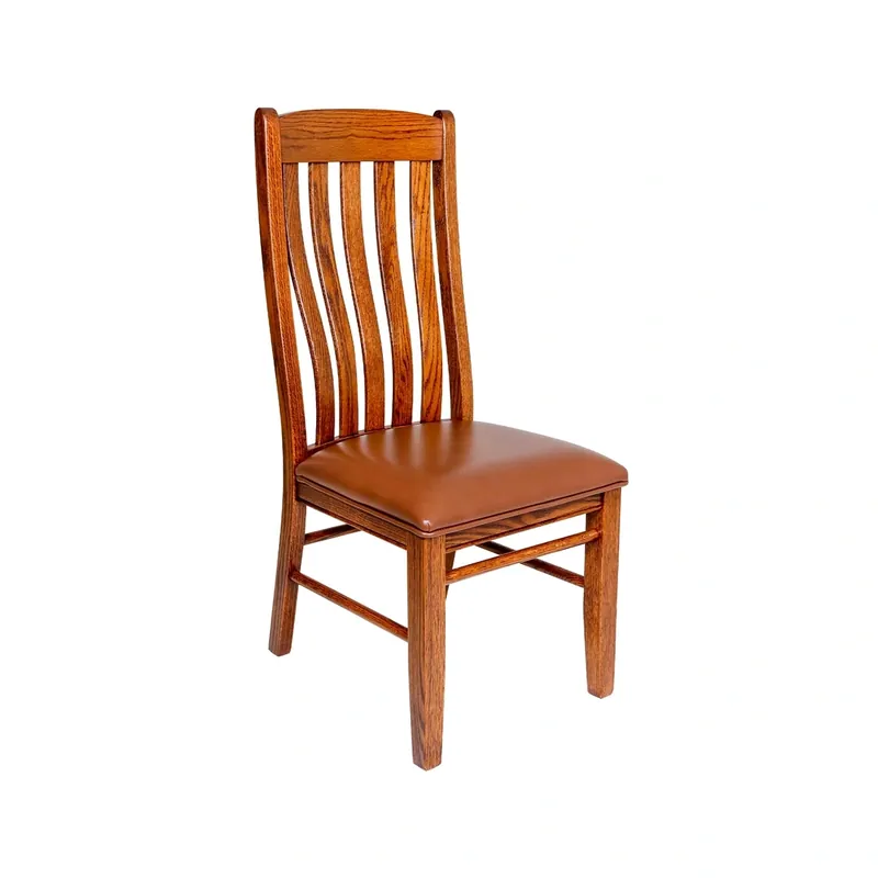 Oakwood Industries Mission Dining Chair with Leather Seat