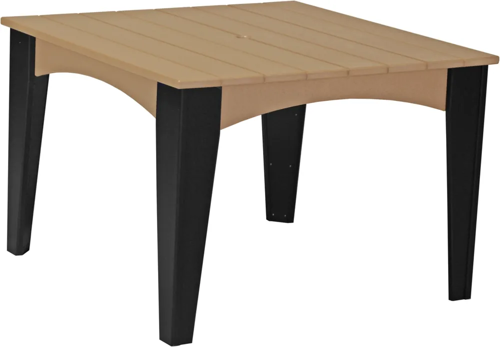 Amish Outdoors Island Cedar/Black Square Dining Table