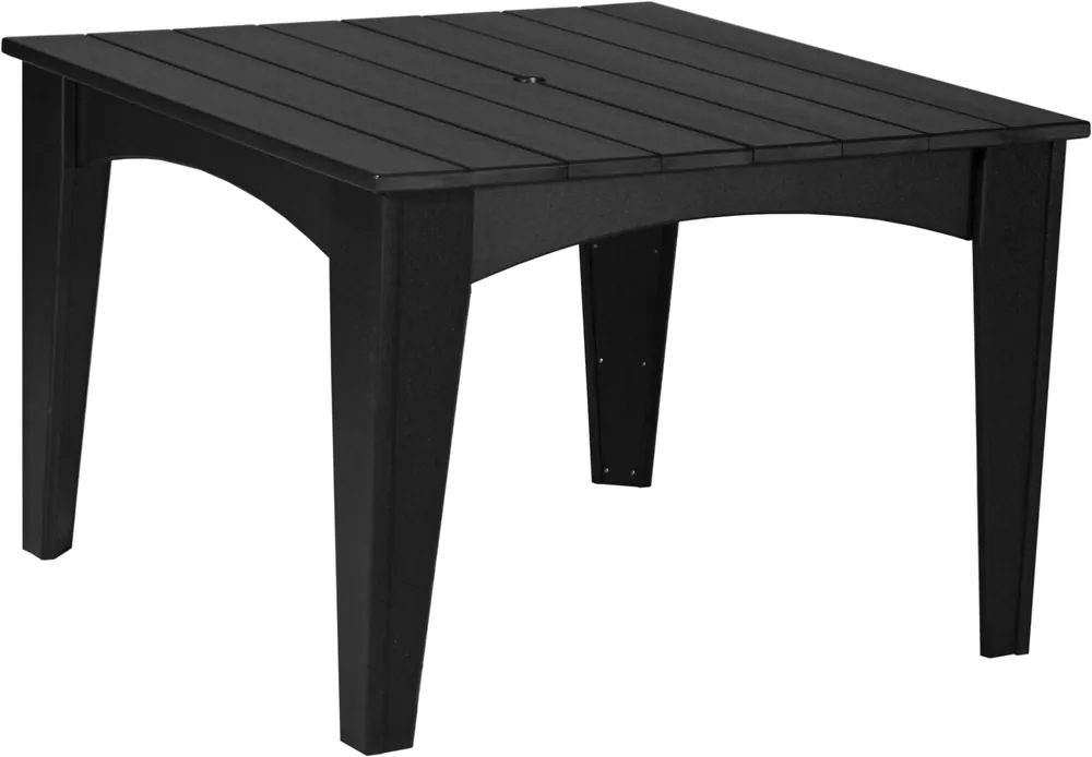 Amish Outdoors Island Black Square Dining Table