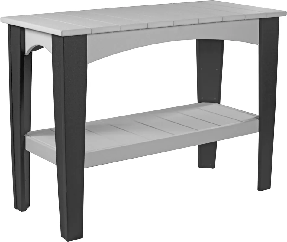 Amish Outdoors Island Gray/Black Buffet Table