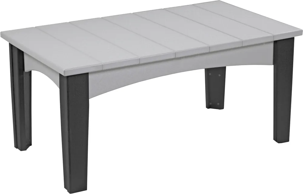 Amish Outdoors Island Gray/Black Coffee Table
