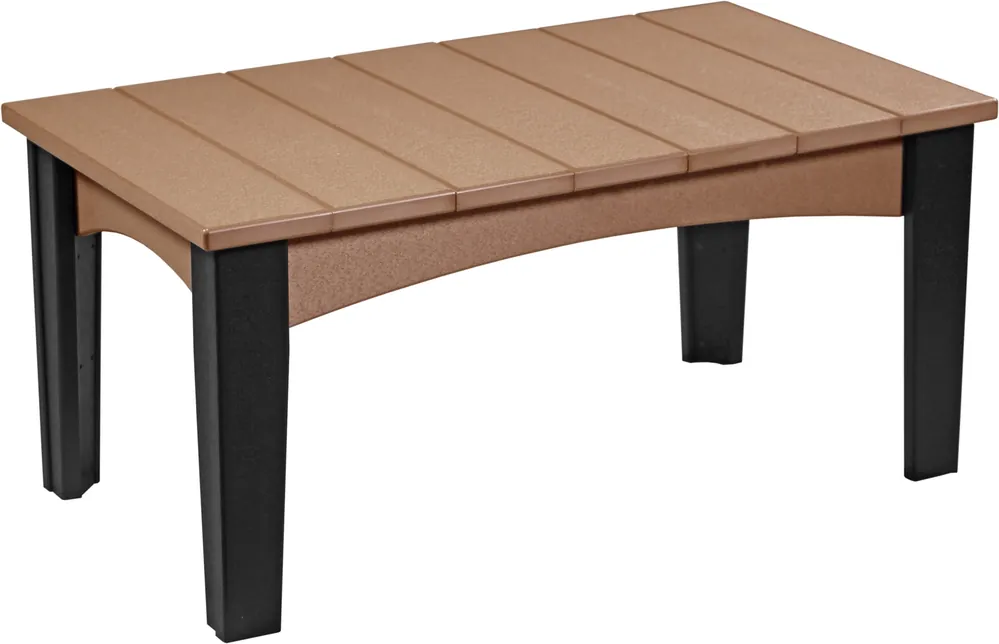 Amish Outdoors Island Cedar/Black Coffee Table