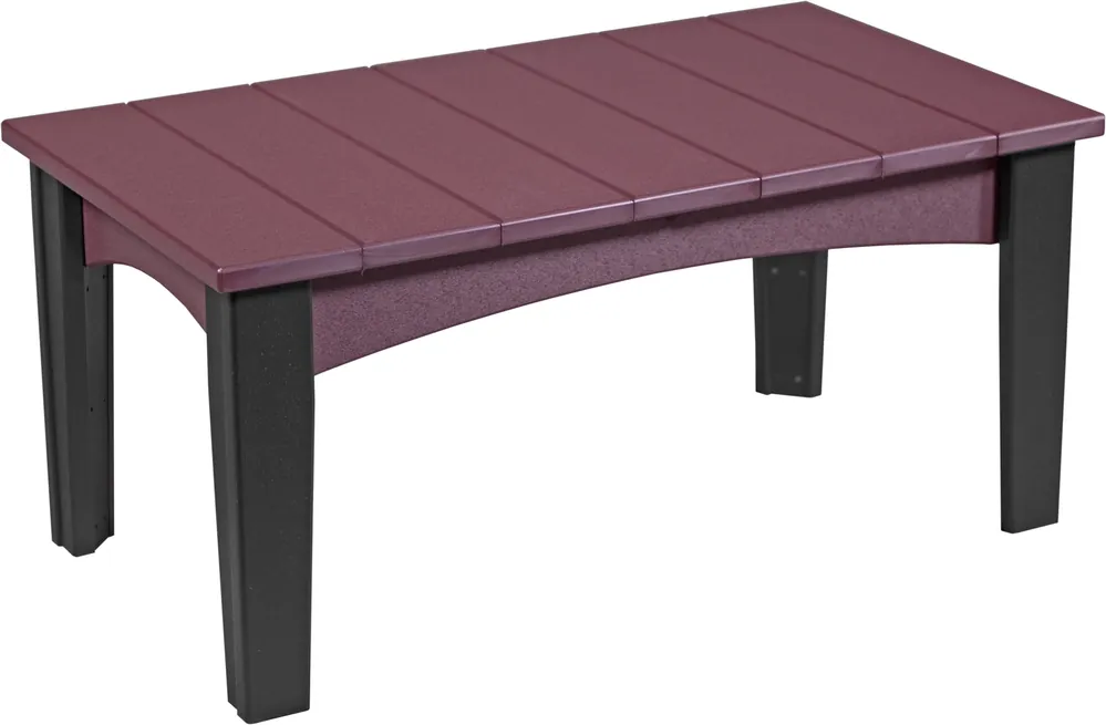 Amish Outdoors Island Cherry/Black Coffee Table
