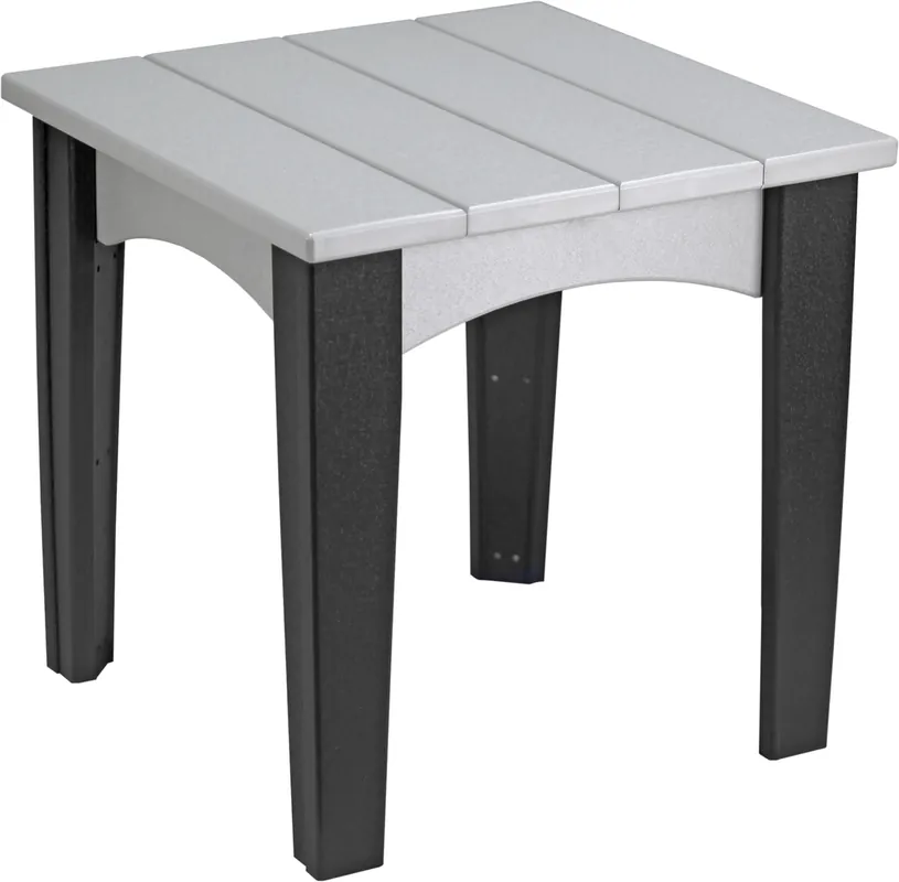 Amish Outdoors Island Gray/Black End Table