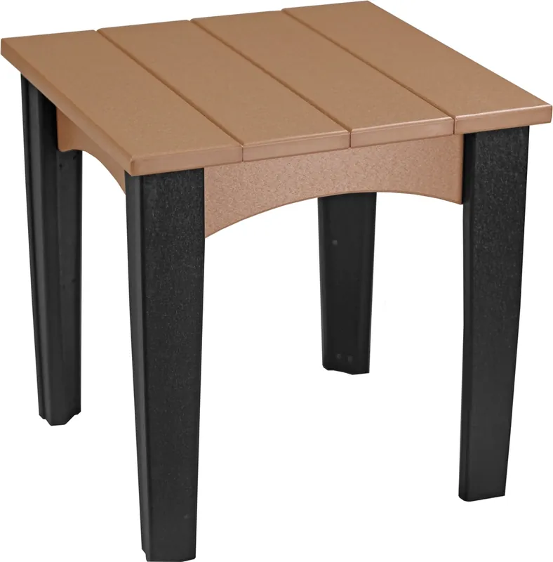 Amish Outdoors Island Cedar/Black End Table