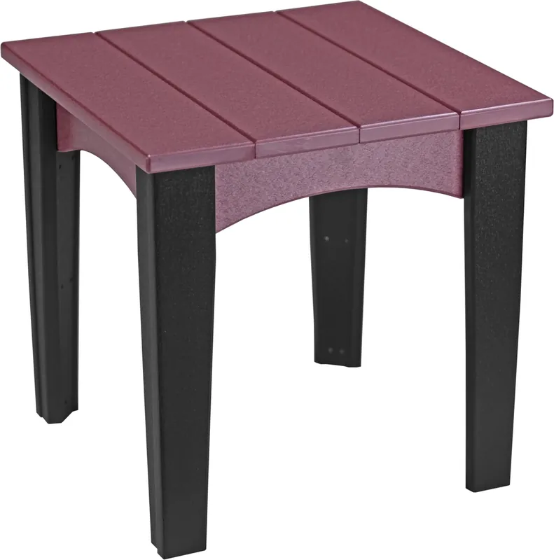 Amish Outdoors Island Cherry/Black End Table