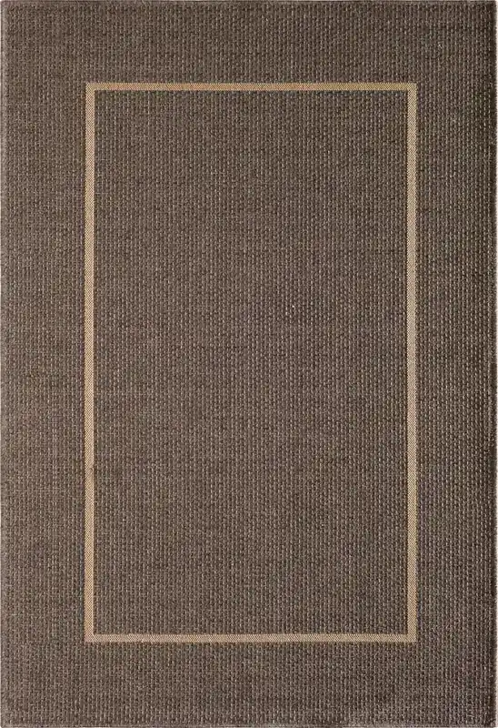 Central Oriental Santorini Long Floats Outdoor Rug in Pebble/Natural- 7.10 x 9.10