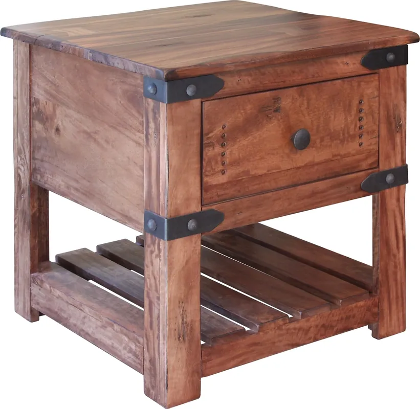 Int'l Furniture Parota End Table in Brown