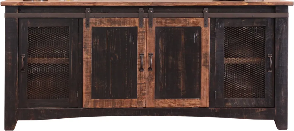 Int'l Furniture Pueblo Black 80" TV Stand