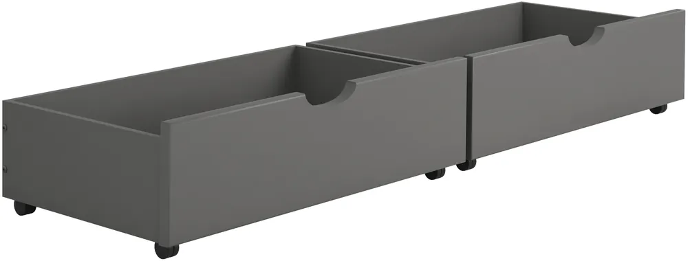 Donco Trading Co Mission Underbed Storage Drawers in Dark Gray