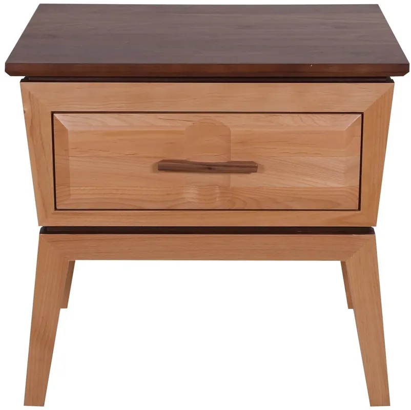 Whittier Wood Addison Nightstand with 1-drawer in Natural Duet