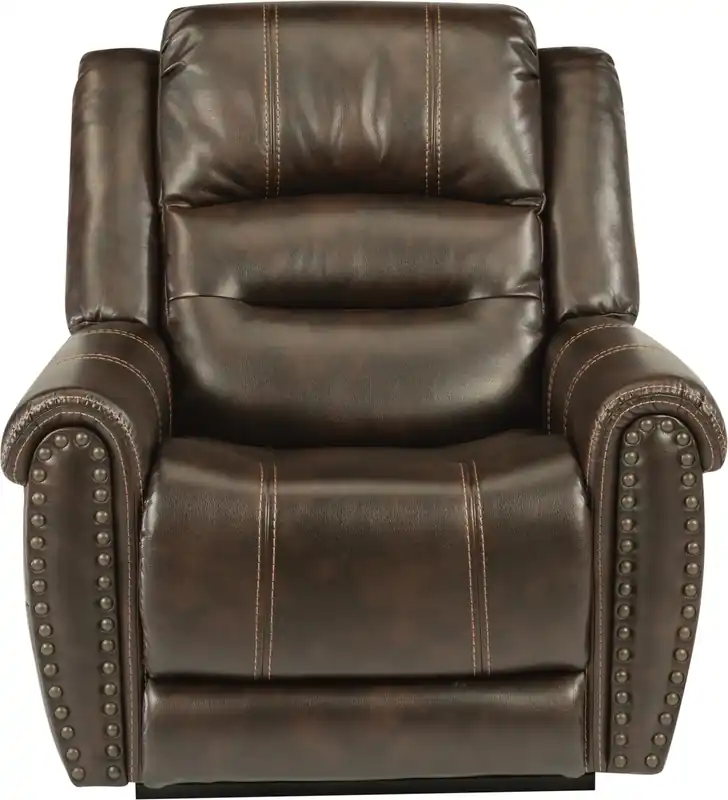 Flexsteel Oscar Dark Brown Lift Recliner with Power Headrest