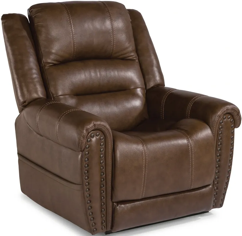 Flexsteel Oscar Brown Lift Recliner with Power Headrest