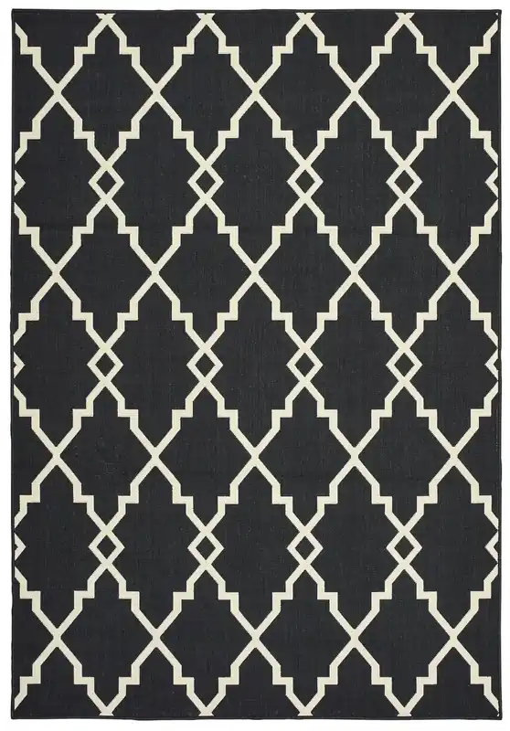 Sphinx Marina Outdoor Rug in Black - 5.3 x 7.6