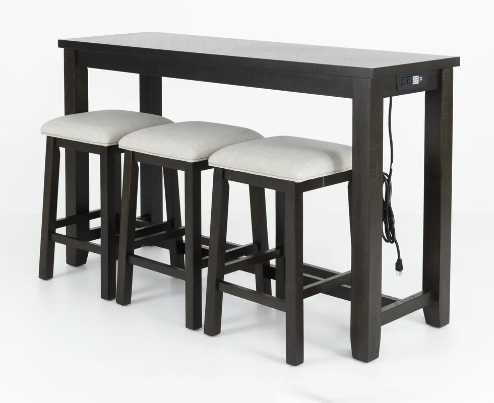 Elements International Group Jax Console Table with 3 Stools - Elements Int'l