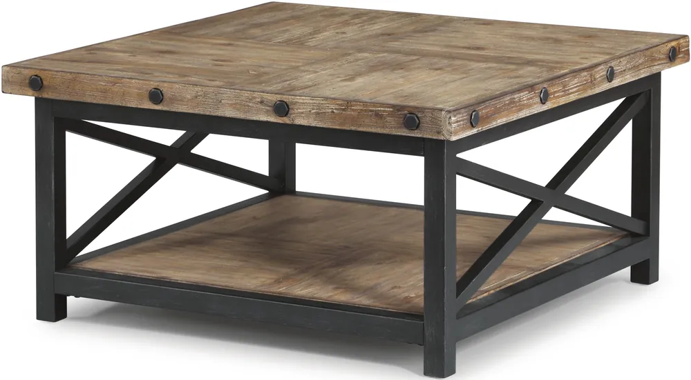 Flexsteel Carpenter Rustic Light Brown Coffee Table