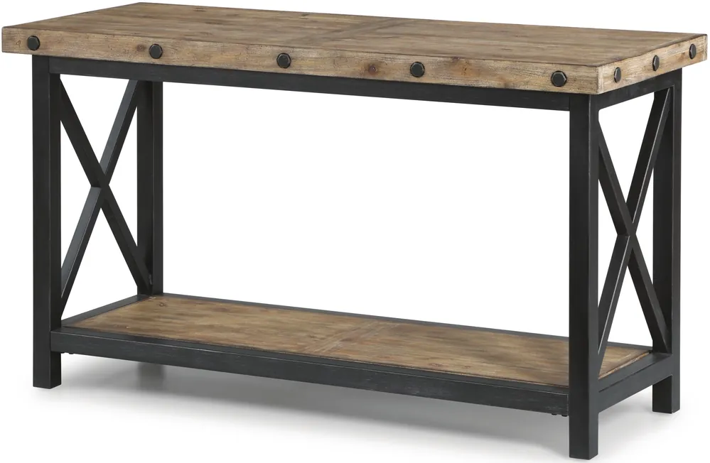 Flexsteel Carpenter Rustic Light Brown Sofa Table