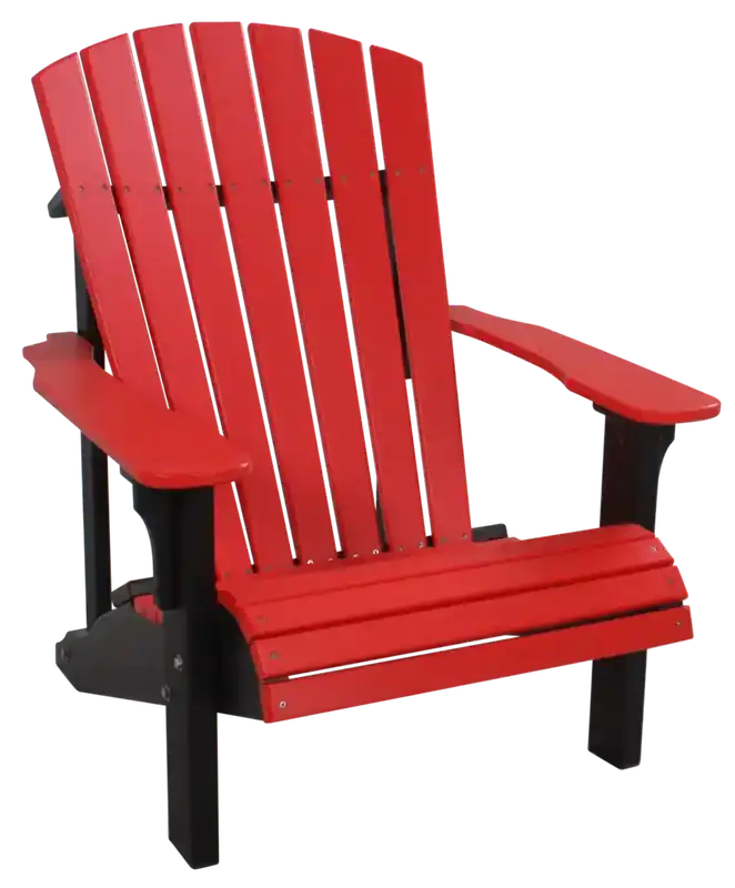 Amish Outdoors Deluxe Red/Black Adirondack Chair
