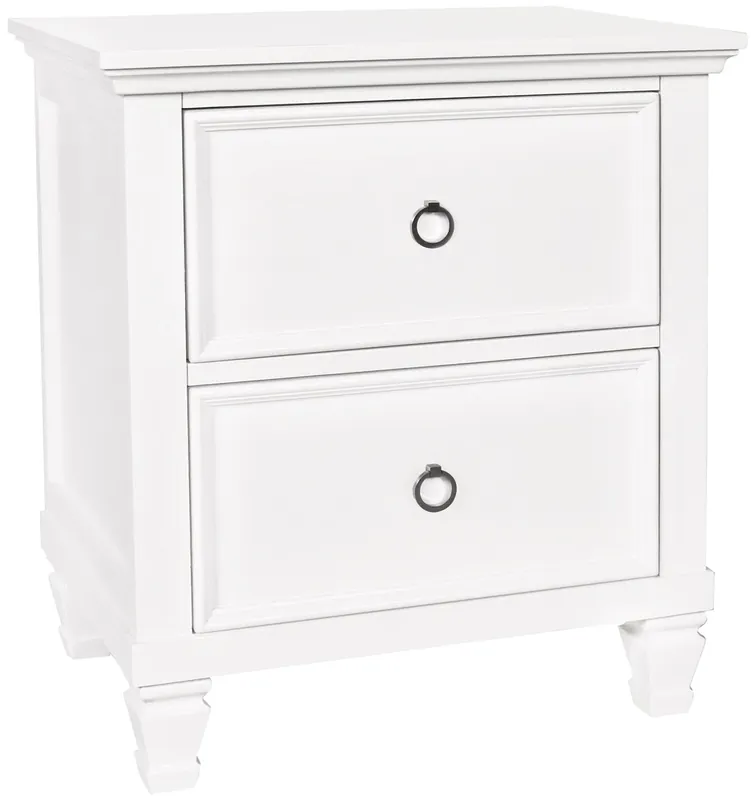 New Classic Tamarack White Nightstand