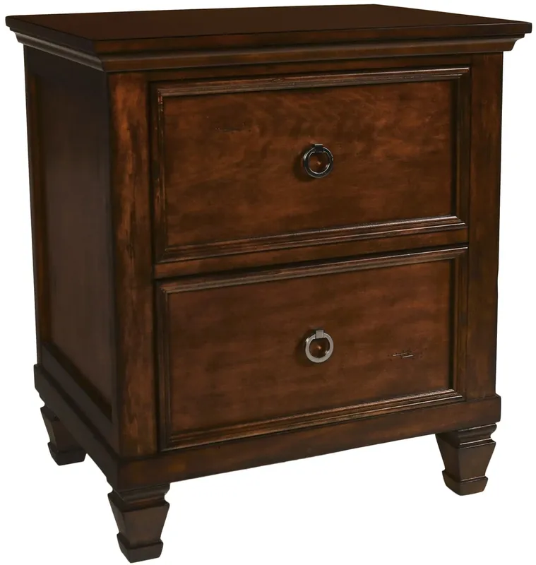 New Classic Tamarack Brown Cherry Nightstand