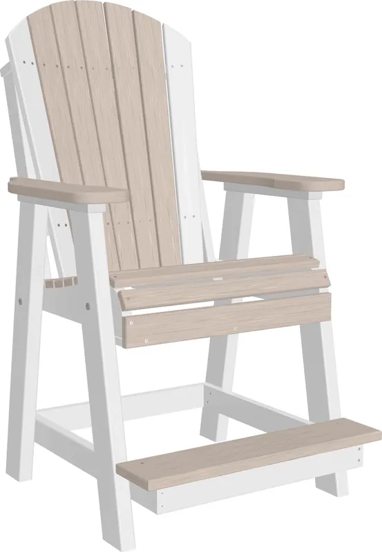 Amish Outdoors Birch/White Balcony Adirondack Chair