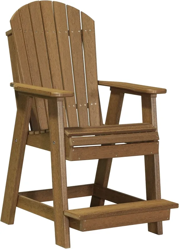 Amish Outdoors Antique Mahogany Balcony Adirondack Chair