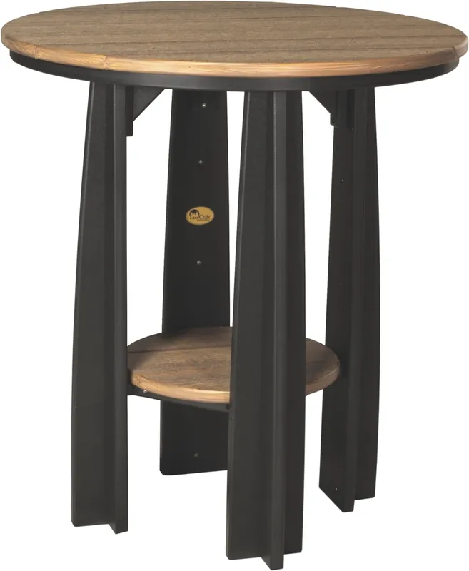 Amish Outdoors Antique Mahogany/Black Balcony Dining Table