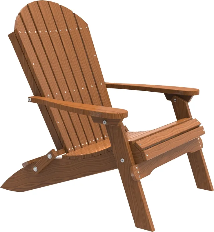Amish Outdoors Antique Mahogany Folding Adirondack Chair