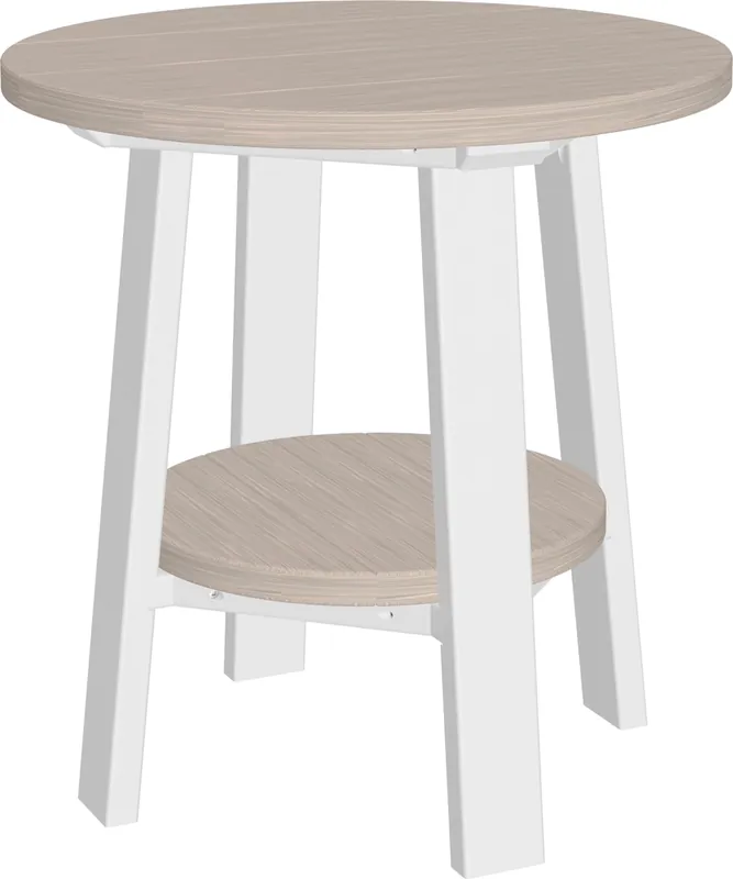 Amish Outdoors Deluxe 22-Inch Birch/White Side Table