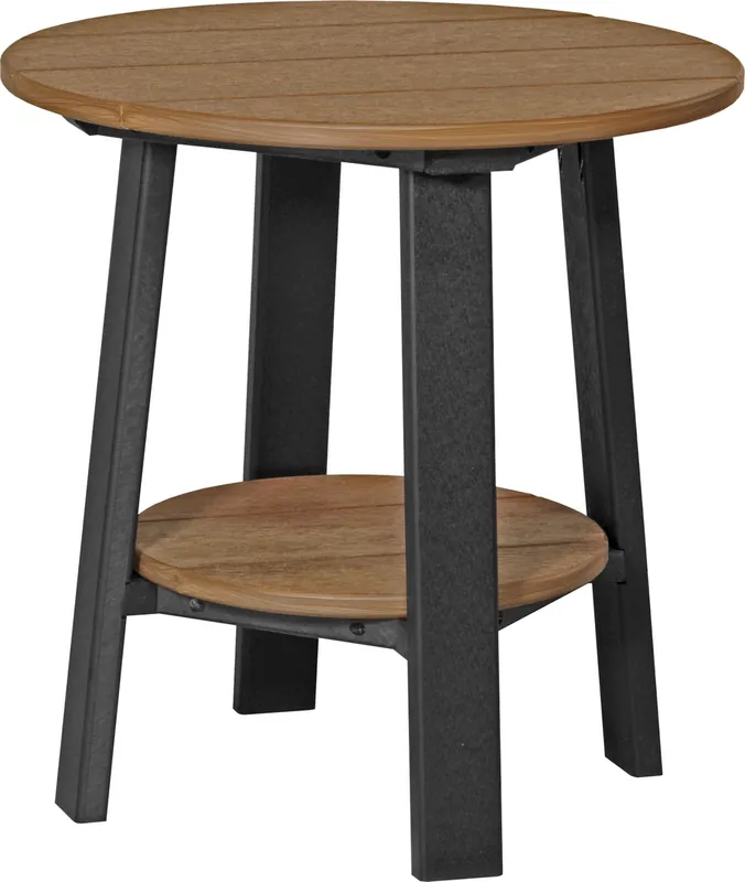 Amish Outdoors Deluxe 22-Inch Antique Mahogany/Black Side Table